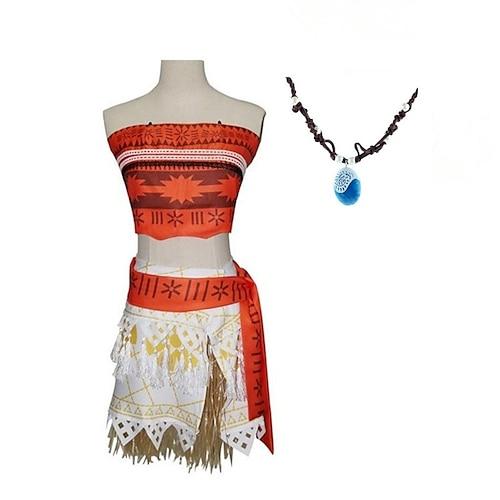 Prinzessin Moana Cosplay Kostüm Outfits Cosplay Film Cosplay for Damen Mädchen Kinder Erwachsene Karneval Maskerade Veranstaltung / Fest Maskerade Image
