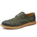 Herren Outdoor Freizeitschuhe für Herren Derby-Schuhe Bullock Schuhe Abendschuhe Wingtip-Schuhe Vintage Geschäftlich Britisch Hochzeit Party Abend Wildleder Rutschfest Schnürsenkel Mandelfarben