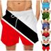 AXXD Black Cycling Shorts Men Casual Summer Elastic Waist Printed Striped Colorblock Beach Shorts New Arrival