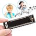 Harmonica for Beginners Kids and Adults Diatonic Mini Musical Instrument Toy for Toddlers Key of C with 10 Holes and 20 Tones for Music Blues Mouth Organ Set with Case and Polishing Cl