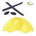 Walleva Yellow Replacement Lenses And Black Rubber Kit for Oakley Fast Jacket Sunglasses