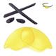 Walleva Yellow Replacement Lenses And Black Rubber Kit for Oakley Fast Jacket Sunglasses
