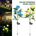 HOTBEST Solar Garden Lights Solar Rose Lights Outdoor Solar Garden Stake Lights Waterproof Solar Decorative Lights for Garden Patio Backyard