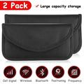 EASTIN 2 Pack Faraday Bag for Car Keys and Cell Phone Signal Blocking Key Pouch Anti Theft Car Protection Cell Phone WiFi/GSM/LTE/NFC/RFID/Keyless Entry Fob Signal Blocking Pouch-Black