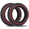 Protoiya 2pcs Scooter Tire Set 8.5 Inch Tubeless Scooter Solid Tyre Anti Puncture Electric Scooter Replacement Rubber Tyre Compatible with M365 Electric Scooter Tire Accessories