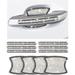 10 Pieces Bling Car Door Handle Protector Bling Car Door Handle Stickers Universal Car Handle Cover Car Door Bowl Protection Crystal Car Stickers (Black&White)