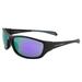 Optic Edge Overdrive Sports & Motorcycle Sunglasses for Men or Women Matte Black Frame w/Dielectric Purple Mirror Lens