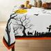 Halloween Tablecloth 60*102 inch Pumpkin Halloween Table Cover Spider Web Table Cloth Waterproof Wrinkle Resistant and Washable Tablecloth for Halloween Decoration