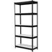 LLBIULife King\u2019s Rack 5 Layer Black Steel Rack Boltless Shelving Unit Tier Layer Height Adjustable Organizer 42 W x 16 D x 72 H