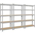 TJUNBOLIFE 2 PCS 5-Tier Utility Shelves Metal Shelves Garage Shelving Unit Adjustable Garage Shelves Racks Heavy Duty Shed Shelving - Neptune Blue 27.5 x 12 x 60 Inch