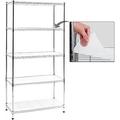 GEROBOOM Chrome 4- Shelving Unit with Liners Set of 4 Adjustable NSF Certified Metal Wire Shelves 150lbs Loading Capacity Per Shelving Rack for Kitchen and Garage (30W x 14D x 47H)