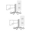 Set of 2 Kitchen Utensils Kitchen Utensil Hanger Cup Drying Hooks Sundries Hanger Rotating Eight-Claw Hook Hanging No Punching Stainless Steel