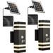 Outdoor Solar Wall Lights 2 Pack Motion Sensor Split Outdoor Wall Sconce Light Fixture Solar Outdoor Wall Porch Lights for Porch Patio Outside Garage Entryway