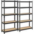 TJUNBOLIFE Shelves 5 Tier Adjustable Metal Shelving Unit Utility Shelves Garage Racks for Warehouse Garage Pantry Kitchen- Blue 29.5 x 12 x 60 Inch 3PCS