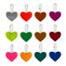 FANCY 12pcs Random Color Safety Reflector Pendant Love Heart Safety Reflector Kids Reflector Pendant for School Bag Backpack Cycling Running