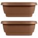 Bomrokson Deck Rail Planter Balcony (Bomrokson Deck Balcony Rail Planter 24 Black 2 Pack Chocolate)