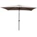 9ft Outdoor Steel Patio Umbrellas 6 Ribs w/ Push Button Tilt & Easy Crank Lift for Patio Mushroom