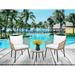 PET 3 Pieces Wicker Outdoor Patio Chairs with Round Table & Cushions All-Weather Rattan Patio Furniture Set Outdoor Sectional Sofa for Patio Balcony Backyard Deck