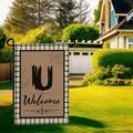 HGUAN Monogram Letter K Garden Flag Personalized Welcome Garden Flag Custom Garden Flags Double Sided for Farmhouse Yard Outdoor Decoration