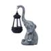 Rainbow Solar Elephant Garden Decor Beautiful Outdoor Statues For Garden Art Decoration Elephant Decoration Gray