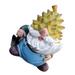 Garden Gnome Statue Resin Gnome Figurine for Patio Yard Lawn Porch Outdoor