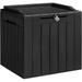 31 Gallon Resin Deck Box Waterproof Outdoor Storage Lockable Indoor Outdoor Organization and Storage Container for Patio Furniture Cushions Pool Toys Garden Tools (Black)