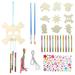 1 Set of Windchime DIY Wooden Wind Chime Halloween Wind Chime Craft for Kids