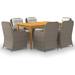 Modern Rattan Patio Conversation Furniture Set Outdoor Patio Chair Garden Lounge for Garden Lawn Backyard 5 Piece Patio Dining Set Brown