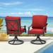 Richryce Swivel Chairs Set of 2 Patio Dining Rocker Chairs Outdoor Furniture Set with Cushions Red