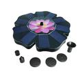 FNGZ Water Sprinklers Clearanceï¼�Solar Freestanding Floating Solar Bird Bath Water Garden Bird Bath Decor Black