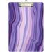 Acrylic Clipboards with Low Profile Clip A4 Standard Size 9 x 12.5 File Holder for Writing Drawing Clip Boards for Doctors Offices Purple Marble Texture Gifts