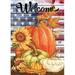HGUAN Welcome Fall Garden Flag Double Sided Patriotic American Flag Thanksgiving Autumn Harvest Pumpkin House Flag Rustic Country Garden Yard Flag for Home Seasonal Outdoor Decor
