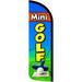 Mini Golf Premium Windless Stay-Open Feather Swooper Flag Banner Kit: 15 Pole Set Galvanized Steel Stake