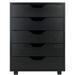 GoDecor 5-Drawer Wood Filing Cabinet Wood Storage Cabinet with Wheels for Home Office