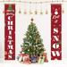 Nora Xmas Decor Let It Snow Merry Christmas Slogan Banner for Christmas Decoration Durable and Reusable