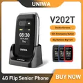 Uniwa v202t 4g Flip Senior Telefon 2 4 Zoll Dual-Screen-Notruf taste Feature Telefon 1450mah große