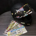 Motorrad Helm Aufkleber reflektierende Motor cross Aufkleber für Agv Aufkleber Moto Racing Sponsor