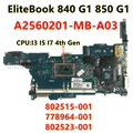 6050A2560201-MB-A03 Mainboard Für HP EliteBook 840 G1 850 G1 Laptop Motherboard core I3 I5 I7 4th