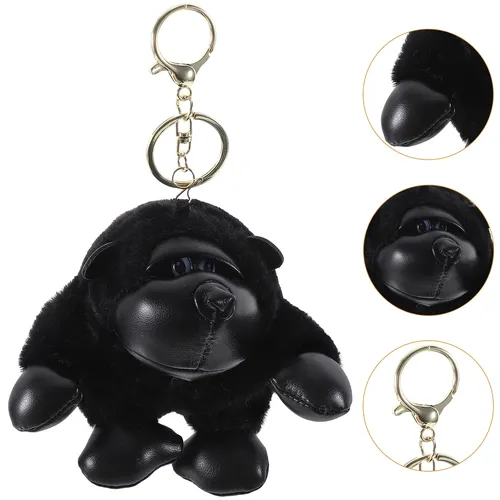 Gorilla Plüsch Anhänger Affe Schlüssel bund (schwarz) 1pc Ketten für Autos chl üssel Stofftier