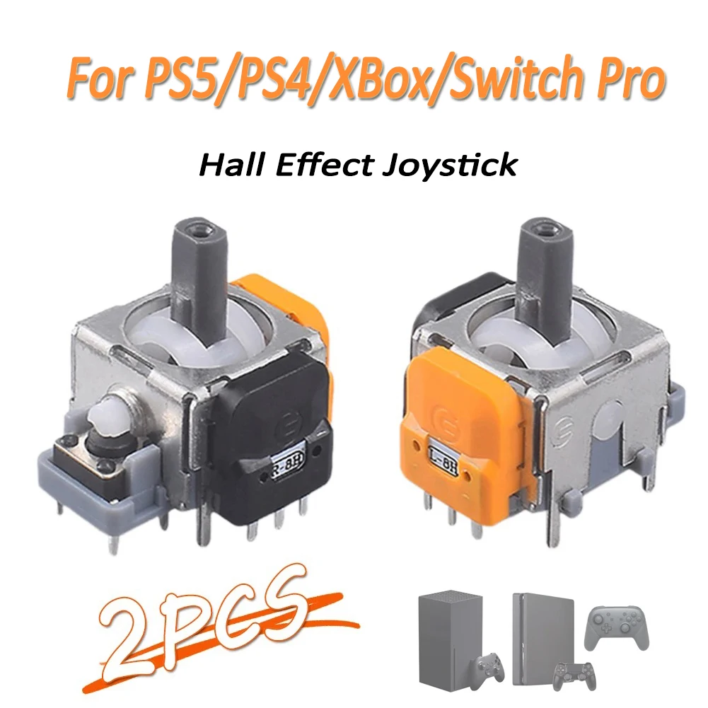 2-teiliges Hall-Effekt-Joystick-Modul für ps5/ps4/Switch Pro/Xbox, verbessertes Zubehör für hochpräzise 3D-Analog-Stick-Sensormodule Image