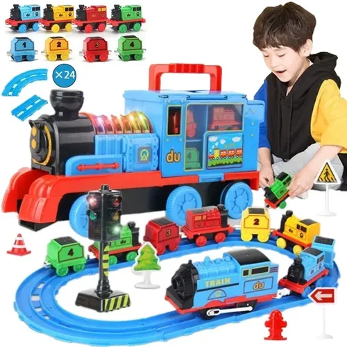 Thomas und Freunde Eisenbahn anzug Rennstrecke Orbital Set große Zug Aufbewahrung sbox Spielzeug