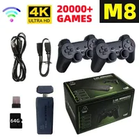 M8 Videospiel Stick Lite 4k Videospiel konsole 2 4g Dual Wireless Controller für Retro-Spiele