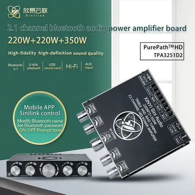S350H TPA3251D2 Bluetooth Power Verstärker Bord S220H S100H 2,1 Kanal Klasse D USB Sound Subwoofer Image