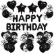 32-teiliges Set schwarzer Latex-Aluminium folien ballons für alles Gute zum Geburtstag-Set für