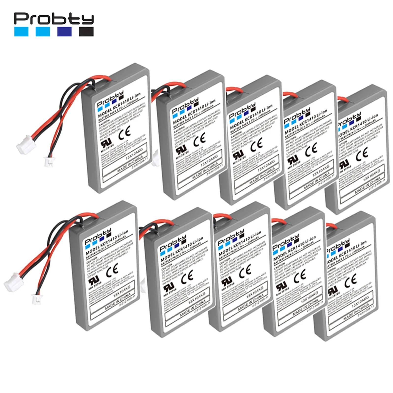 10 Stück 2000 mAh für Sony PS4, PS4 Pro/Slim Gamepad Wireless Controller CUH-ZCT1E CUH-ZCT1U CUH-ZCT2 oder CUH-ZCT2U Batterie ersetzen Image