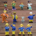 12 Teile/satz Anime Fireman Sam Action Figure Auto PVC Figuren Feuerwehrmann Gleiche Figurine 3-6cm