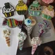 Hand-genäht 3D genagelt perle eis kuchen tuch paste DIY schmuck paket schuhe und hut dekorative