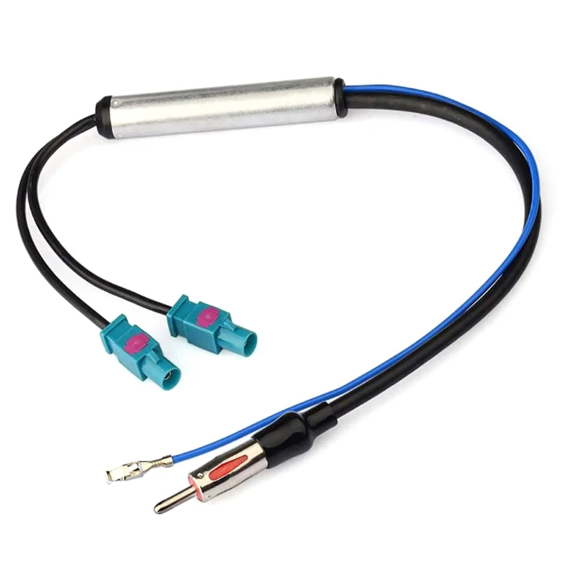 Auto Stereo FM AM Antenne Signal Booster Verstärker Verstärker Dual Fakra DIN Stecker Konverter Adapter Image