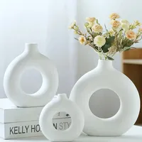 1 Stück weiß/beige Keramik vasen vasen für Dekor moderne Wohnkultur vase Boho vasen für Dekor