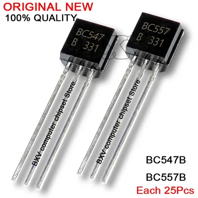 50PCS BC547 + BC557 TO92 25 paar BC547B BC557B Je 25PCS Transistor TO-92 Neue Und Original IC Chipset Image